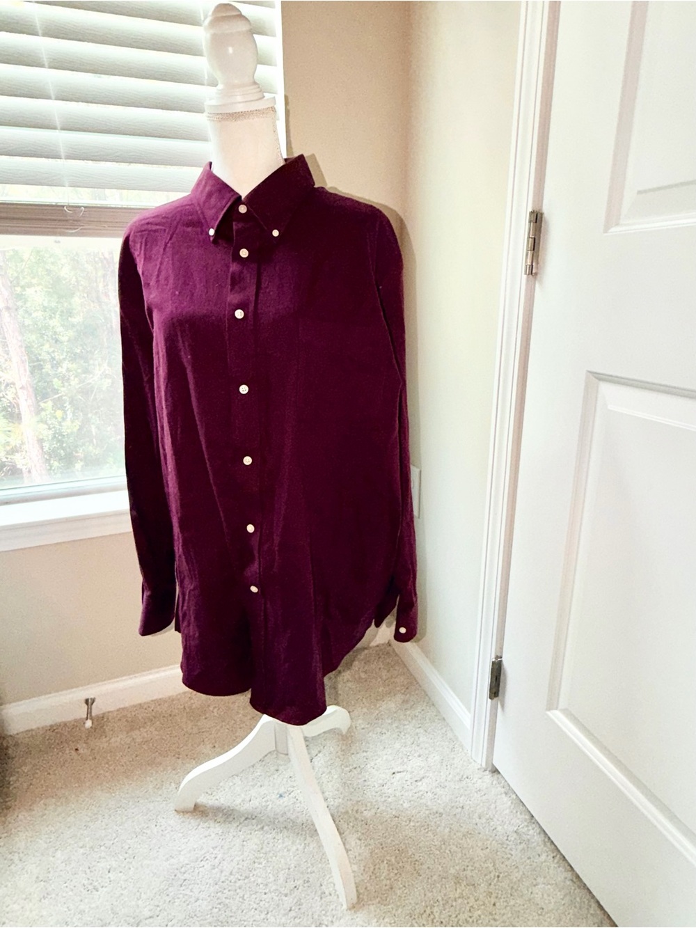 Ralph Lauren Men's Long-Sleeve Button-Down Shirt in Plum